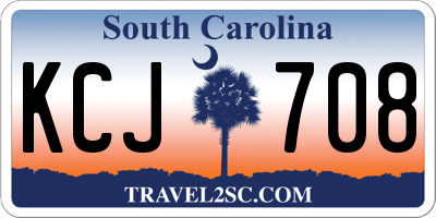 SC license plate KCJ708