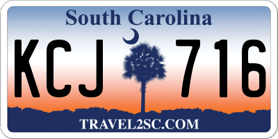SC license plate KCJ716