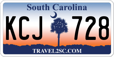 SC license plate KCJ728