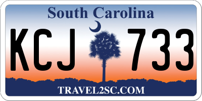 SC license plate KCJ733