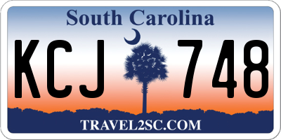 SC license plate KCJ748