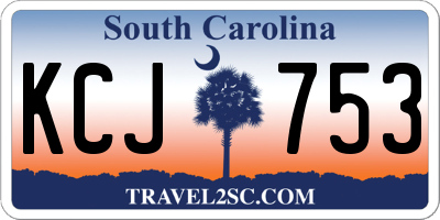 SC license plate KCJ753