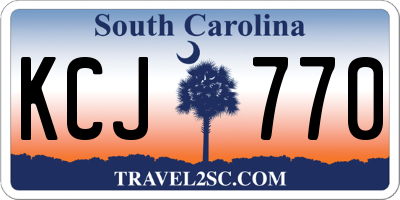 SC license plate KCJ770