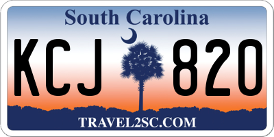 SC license plate KCJ820