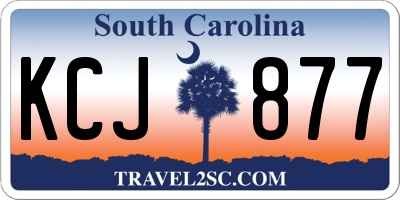 SC license plate KCJ877