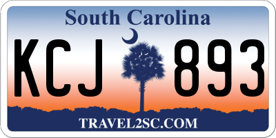 SC license plate KCJ893