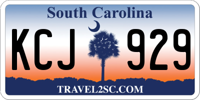 SC license plate KCJ929