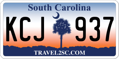 SC license plate KCJ937