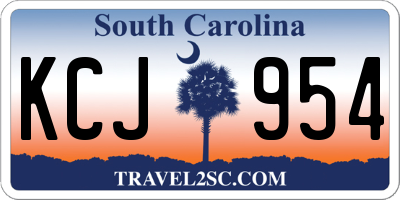 SC license plate KCJ954