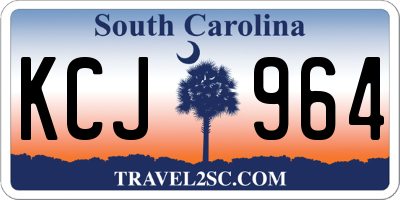 SC license plate KCJ964
