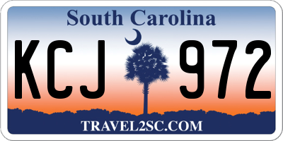 SC license plate KCJ972