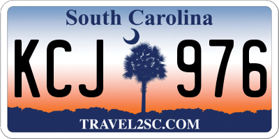 SC license plate KCJ976