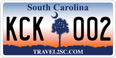 SC license plate KCK002