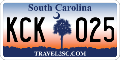 SC license plate KCK025
