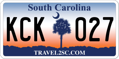 SC license plate KCK027