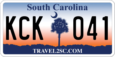 SC license plate KCK041
