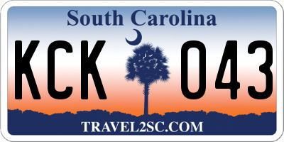 SC license plate KCK043