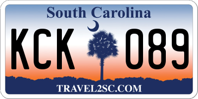 SC license plate KCK089