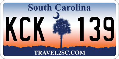 SC license plate KCK139