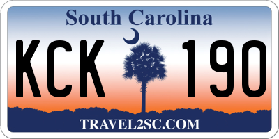 SC license plate KCK190
