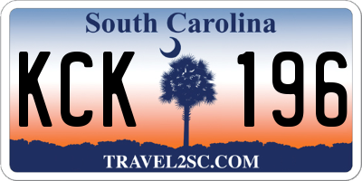 SC license plate KCK196