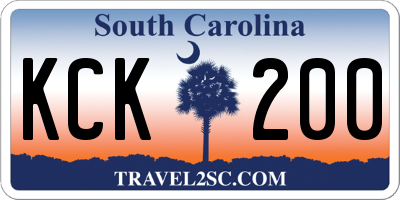 SC license plate KCK200