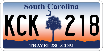 SC license plate KCK218