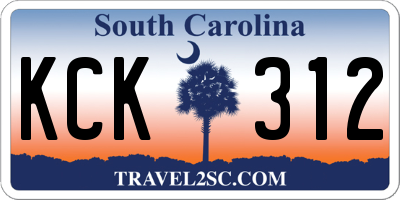 SC license plate KCK312