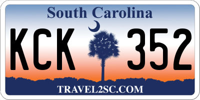 SC license plate KCK352