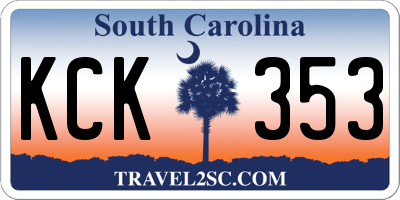 SC license plate KCK353