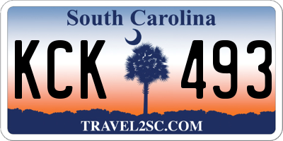 SC license plate KCK493