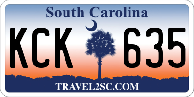 SC license plate KCK635
