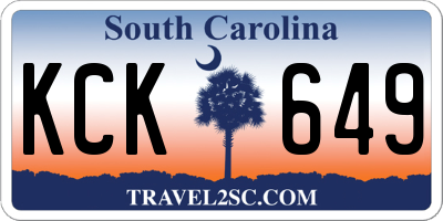 SC license plate KCK649