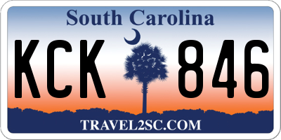 SC license plate KCK846