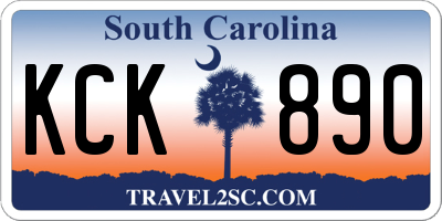 SC license plate KCK890