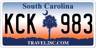 SC license plate KCK983