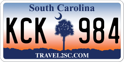 SC license plate KCK984