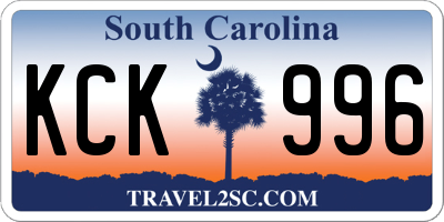 SC license plate KCK996