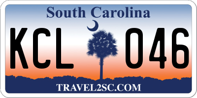 SC license plate KCL046