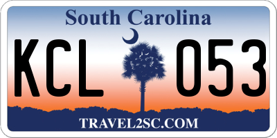 SC license plate KCL053