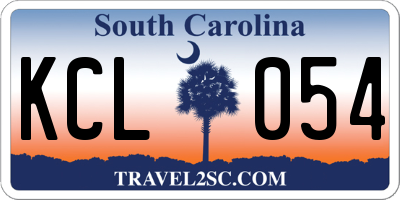 SC license plate KCL054