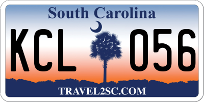 SC license plate KCL056