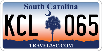 SC license plate KCL065