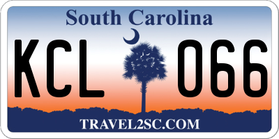 SC license plate KCL066