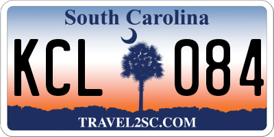 SC license plate KCL084