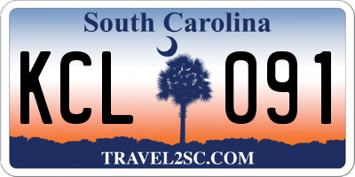 SC license plate KCL091