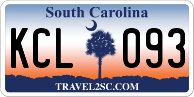 SC license plate KCL093