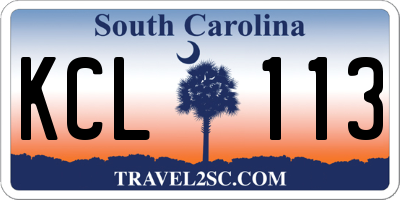SC license plate KCL113