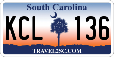 SC license plate KCL136