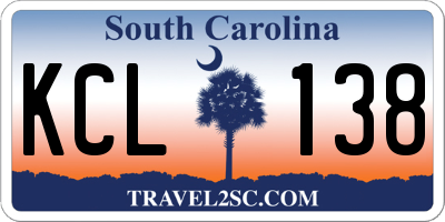SC license plate KCL138